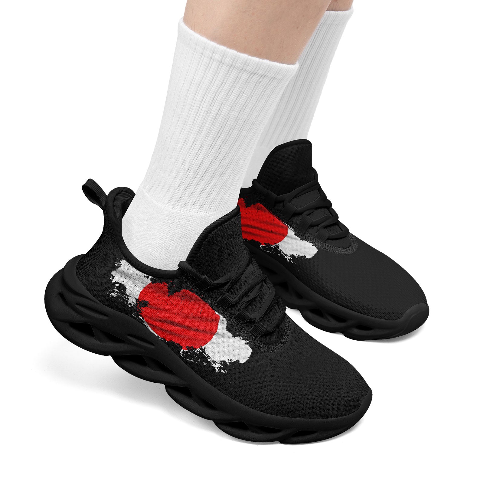 Custom Japan 2026 World Cup Sneakers DIY Country Flag Running Shoes Lightweight Sport Shoes Gift for Football Fans Personalized Team Name and Logo FN003-F025044-1