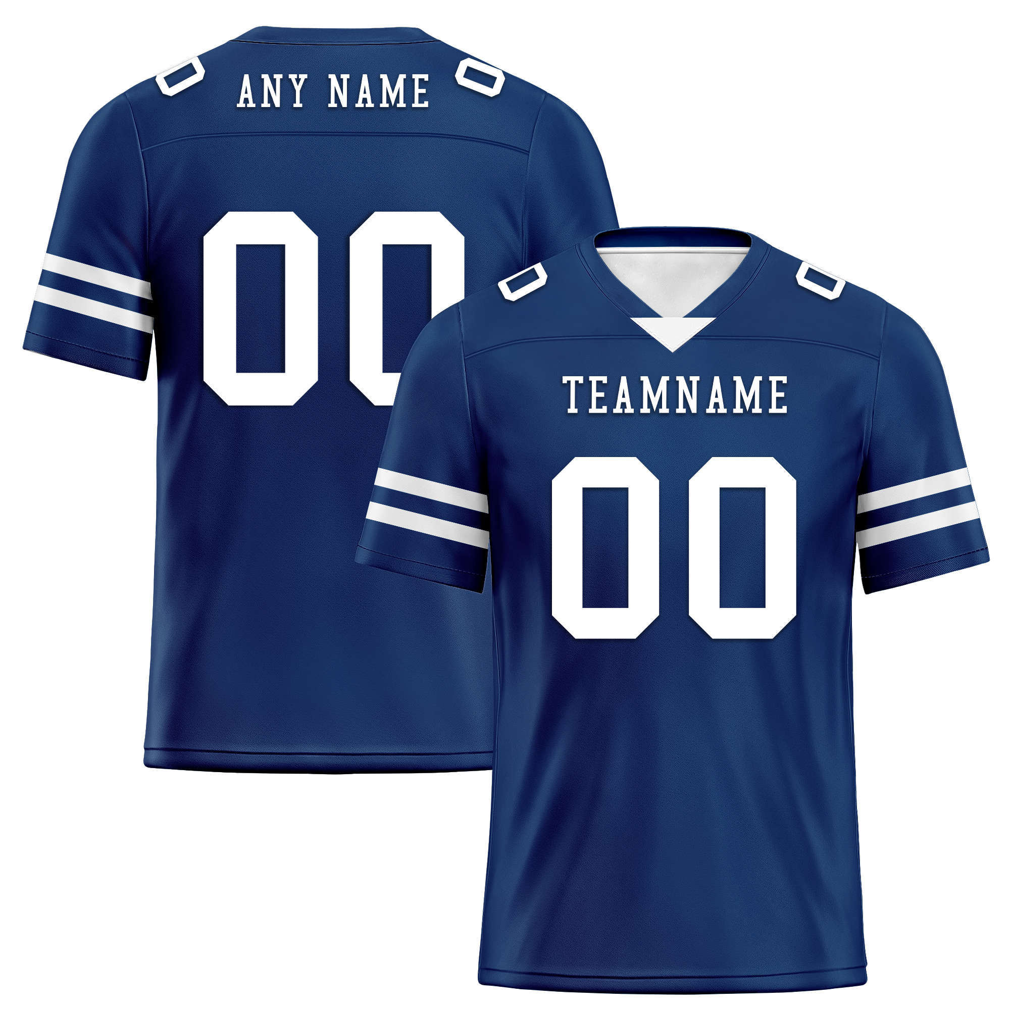 Custom Blue Classic Style Personalized Authentic Football Jersey FBJ02-bd0a70bf