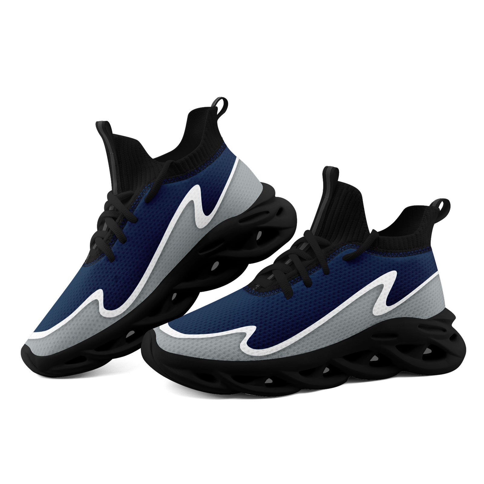 Custom Blue Gray Maxsoul Shoes Personalized Sneaker FN030A-E020011-19