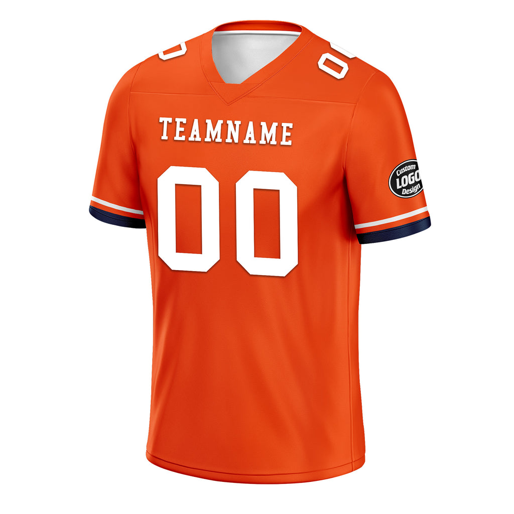 Custom Orange Blue Denver Football Jersey and Firesoul Sports Shoes Combo Offer Personalized Combo ZH-D020273-10