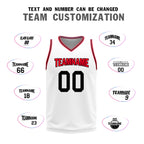 Custom Red White Black Houston City Edition Personalized Reversible Basketball Set Sports Basketball Jersey BBJ01R-D0610-11