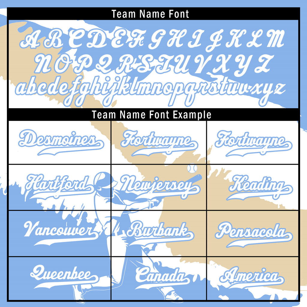 Custom Light Blue White Cream Argentina Flag Personalized Authentic Baseball Jersey BSBJ01-E06022-6