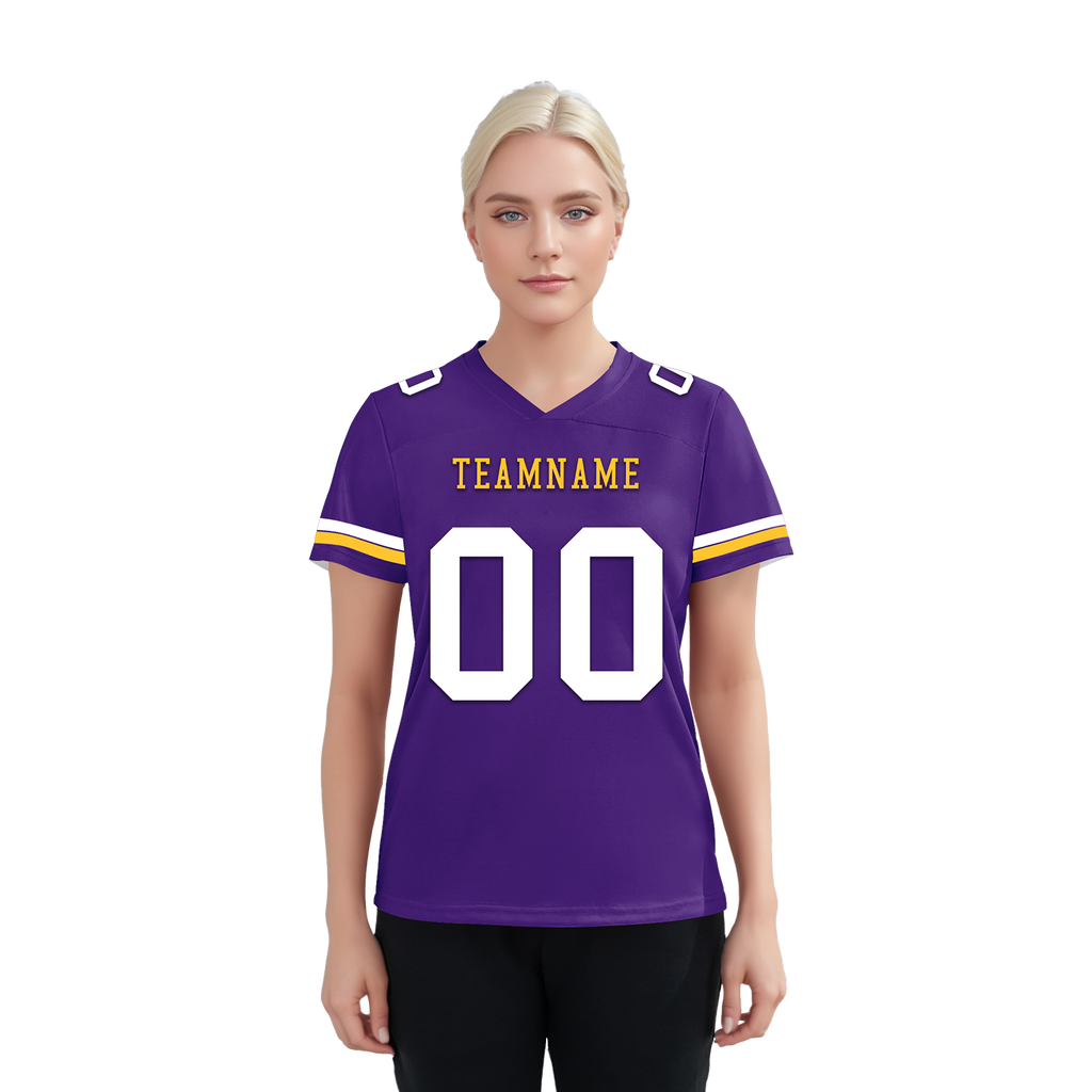 Custom Purple Classic Style Personalized Authentic Football Jersey FBJ02-bd0a7009