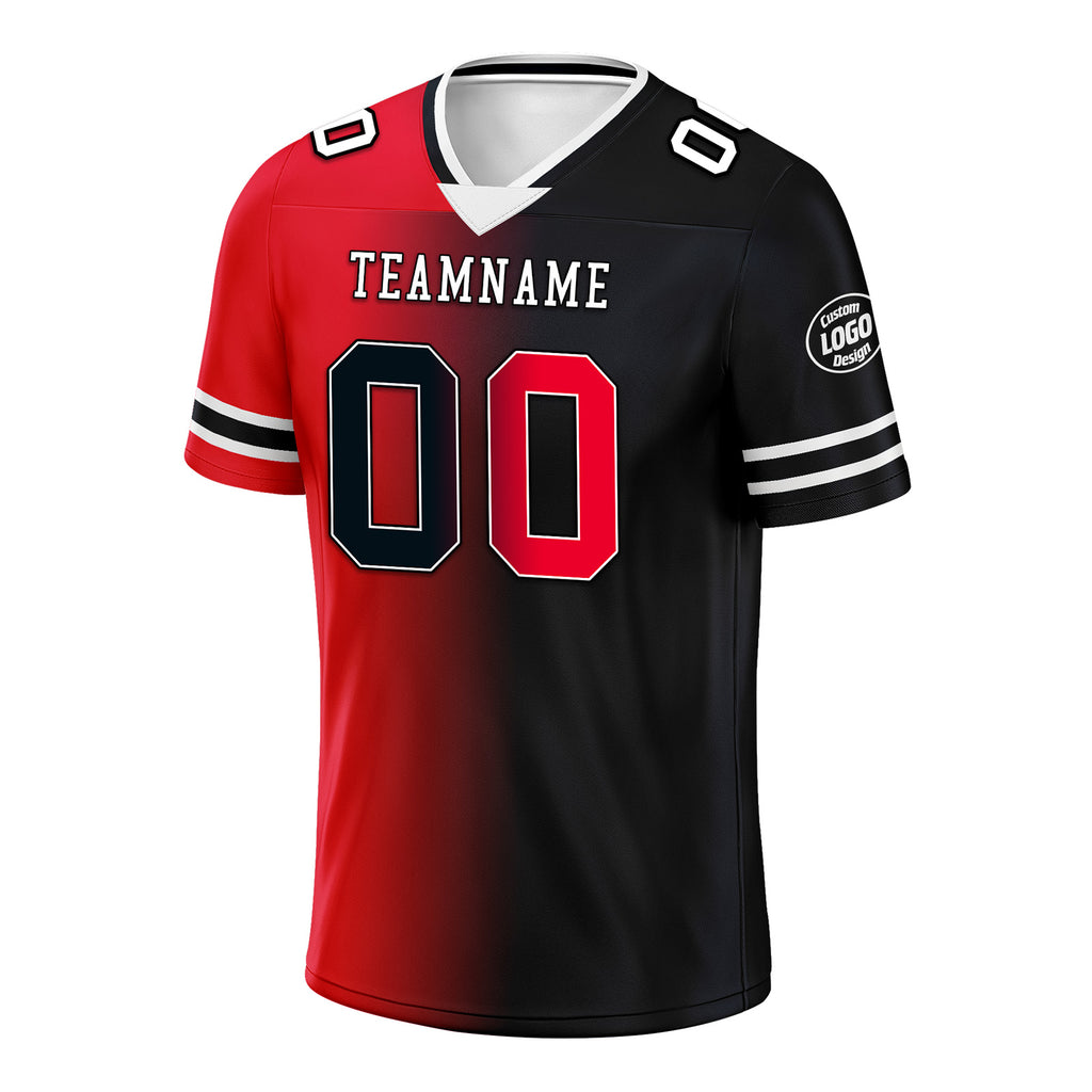 Custom Dark Gray Red Texas Personalized Authentic Football Jersey FBJ02-D028017-22