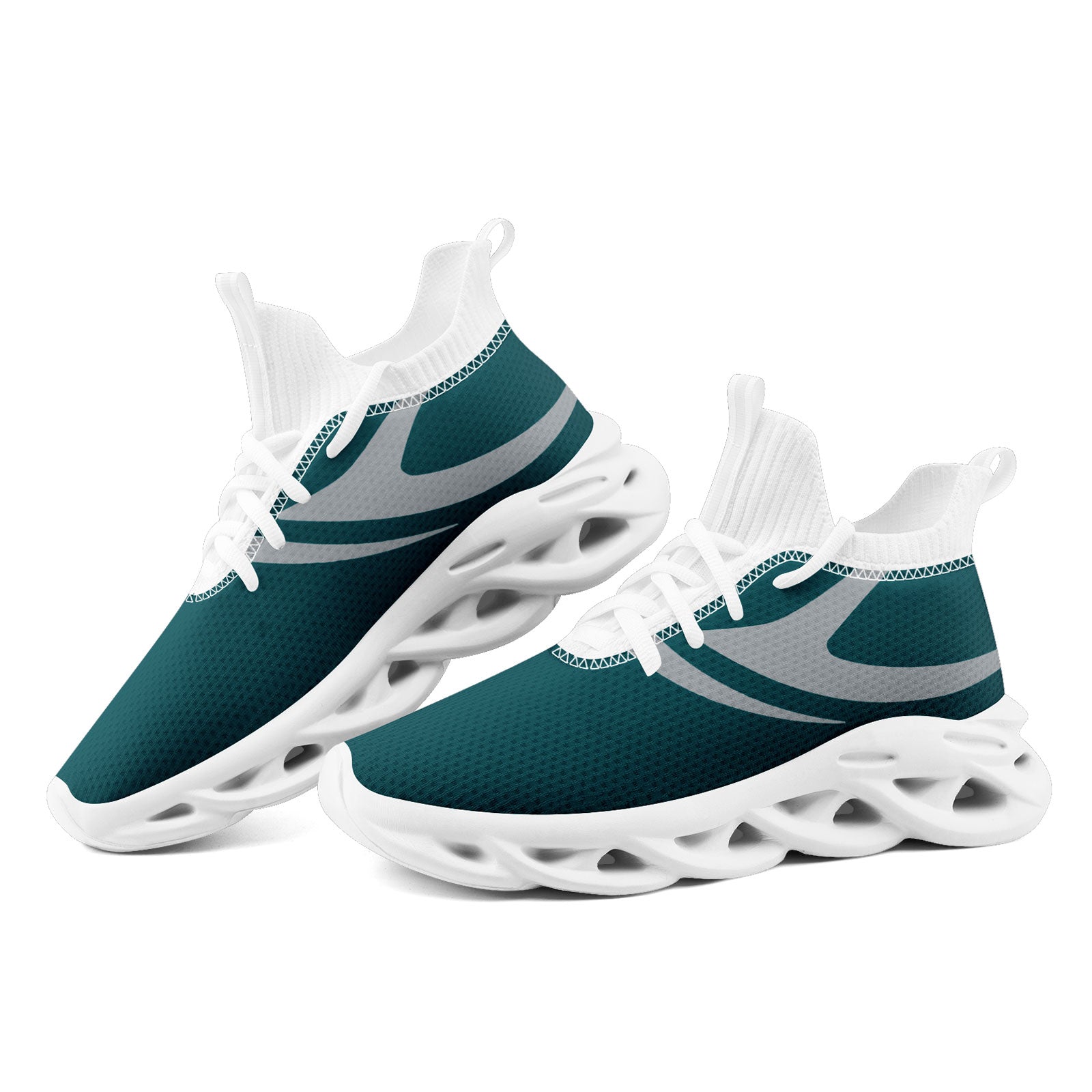 Custom Green Philadelphia Football Jersey and Sports Shoes Combo Offer Personalized Combo ZH-D025008-21