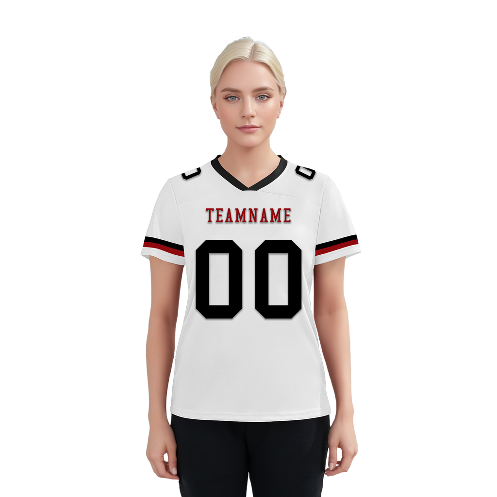 Custom White Black Classic Style Personalized Authentic Football Jersey FBJ02-bd0a700b