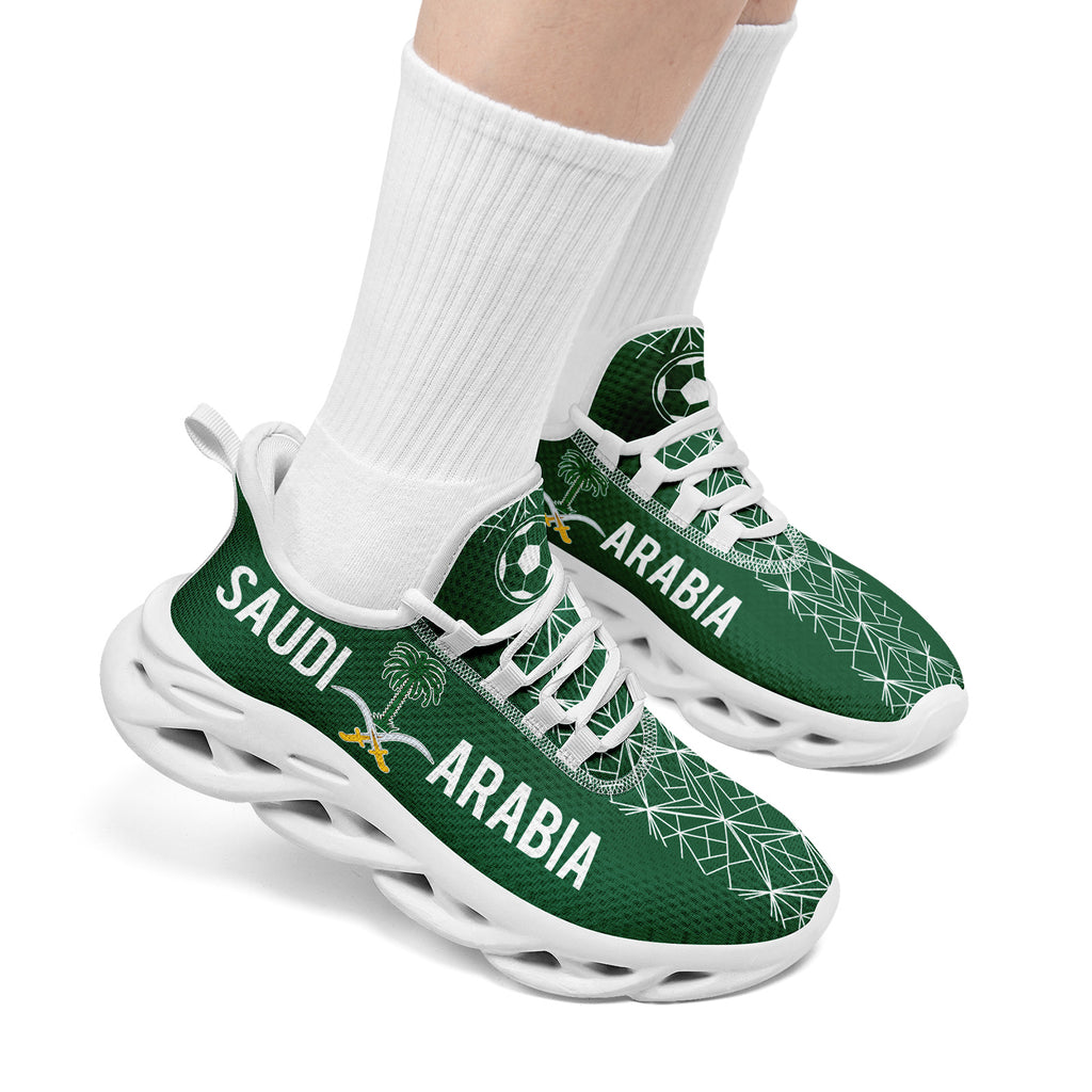 Custom Saudi Arabia 2026 World Cup Sneakers DIY Country Flag Running Shoes Lightweight Sport Shoes Gift for Football Fans Personalized Team Name and Logo FN003-F009078-3
