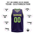 Custom Purple Green Gold New Orleans City Edition Personalized Reversible Basketball Set Sports Basketball Jersey BBJ01R-D0610-19-COOLMAX