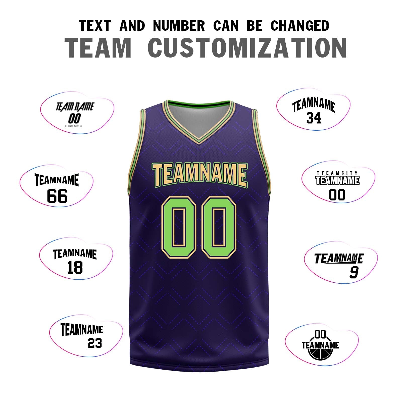 Custom Purple Green Gold New Orleans City Edition Personalized Reversible Basketball Set Sports Basketball Jersey BBJ01R-D0610-19-COOLMAX