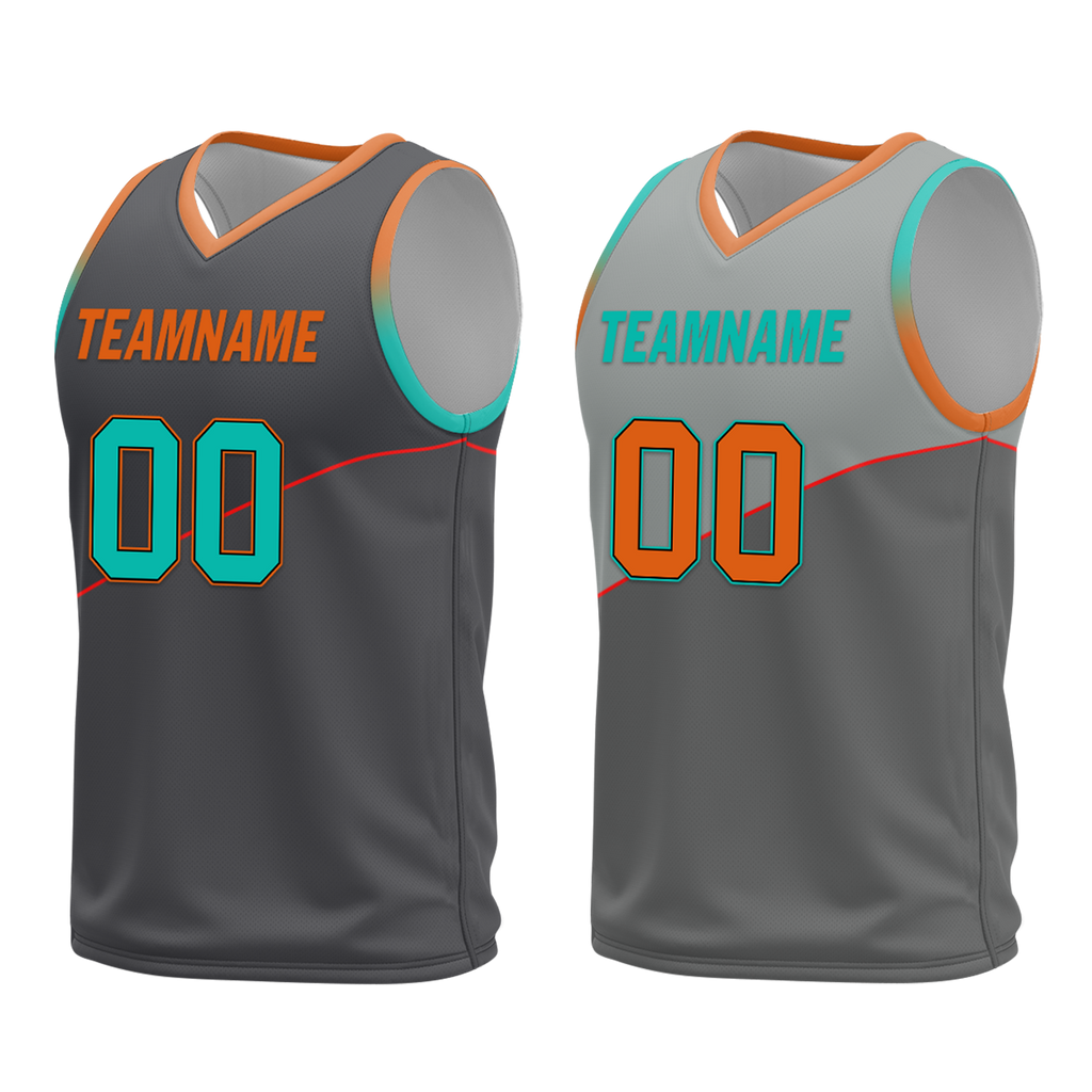Custom Gray Classic Style Reversible Basketball Uniform Personalized Ordinary BBJR-D017024
