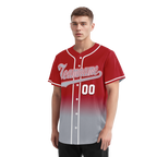 Custom Red Grey Fade Fashion Personalized Authentic Baseball Jersey BSBJ01-D0a70bb