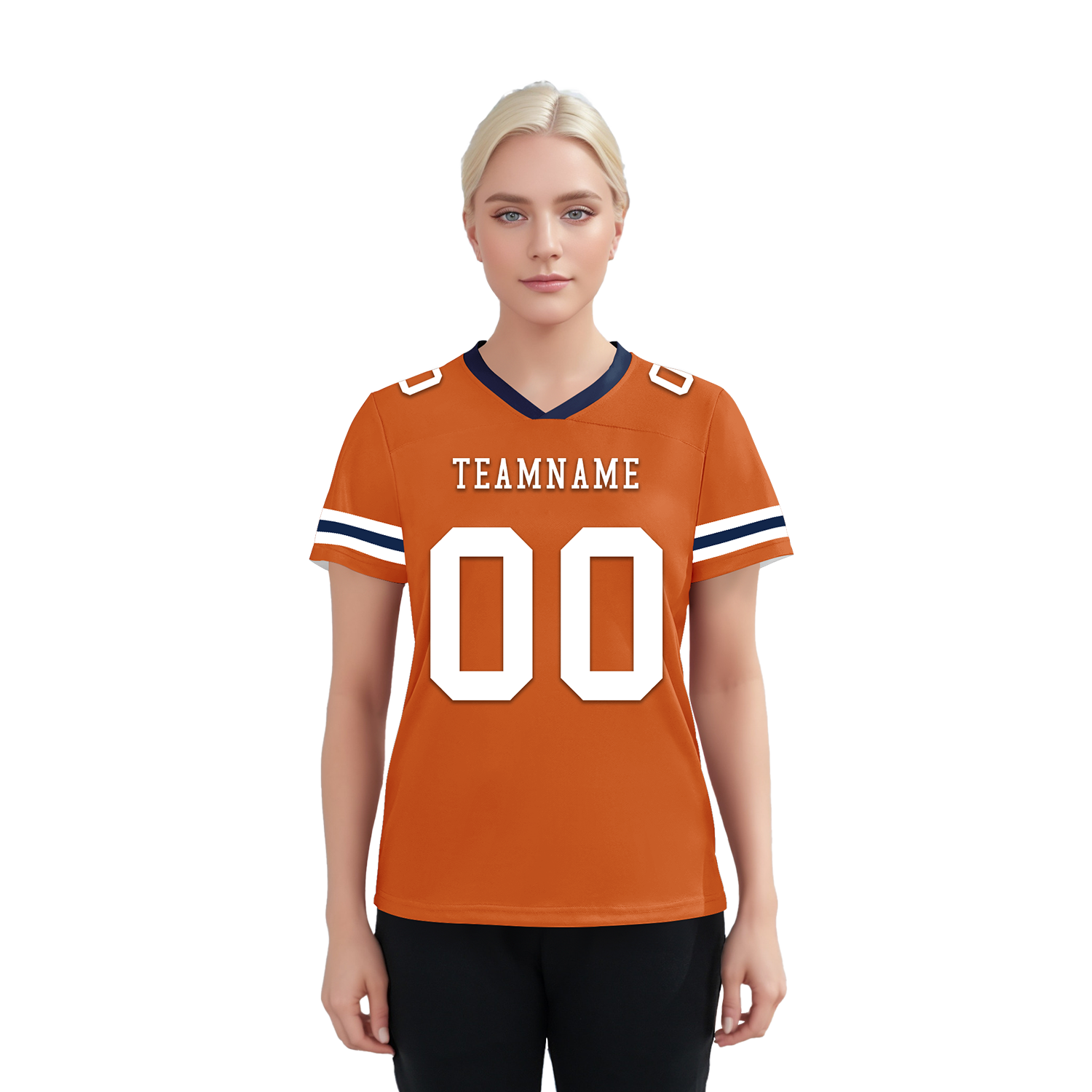 Custom Orange Classic Style Personalized Authentic Football Jersey FBJ02-bd0a70b8