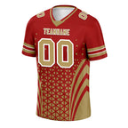 Custom Yellow Red California Football Jersey and Sports Shoes Combo Offer Personalized Combo ZH-D023031-25