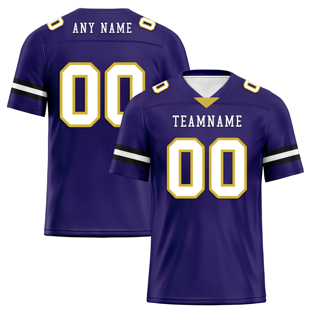 Custom Purple Classic Style Personalized Authentic Football Jersey FBJ02-bd0a70cb