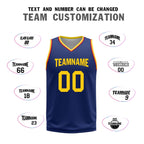 Custom Navy Blue Red Gold Golden State City Edition Personalized Reversible Basketball Set Sports Basketball Jersey BBJ01R-D0610-10-COOLMAX