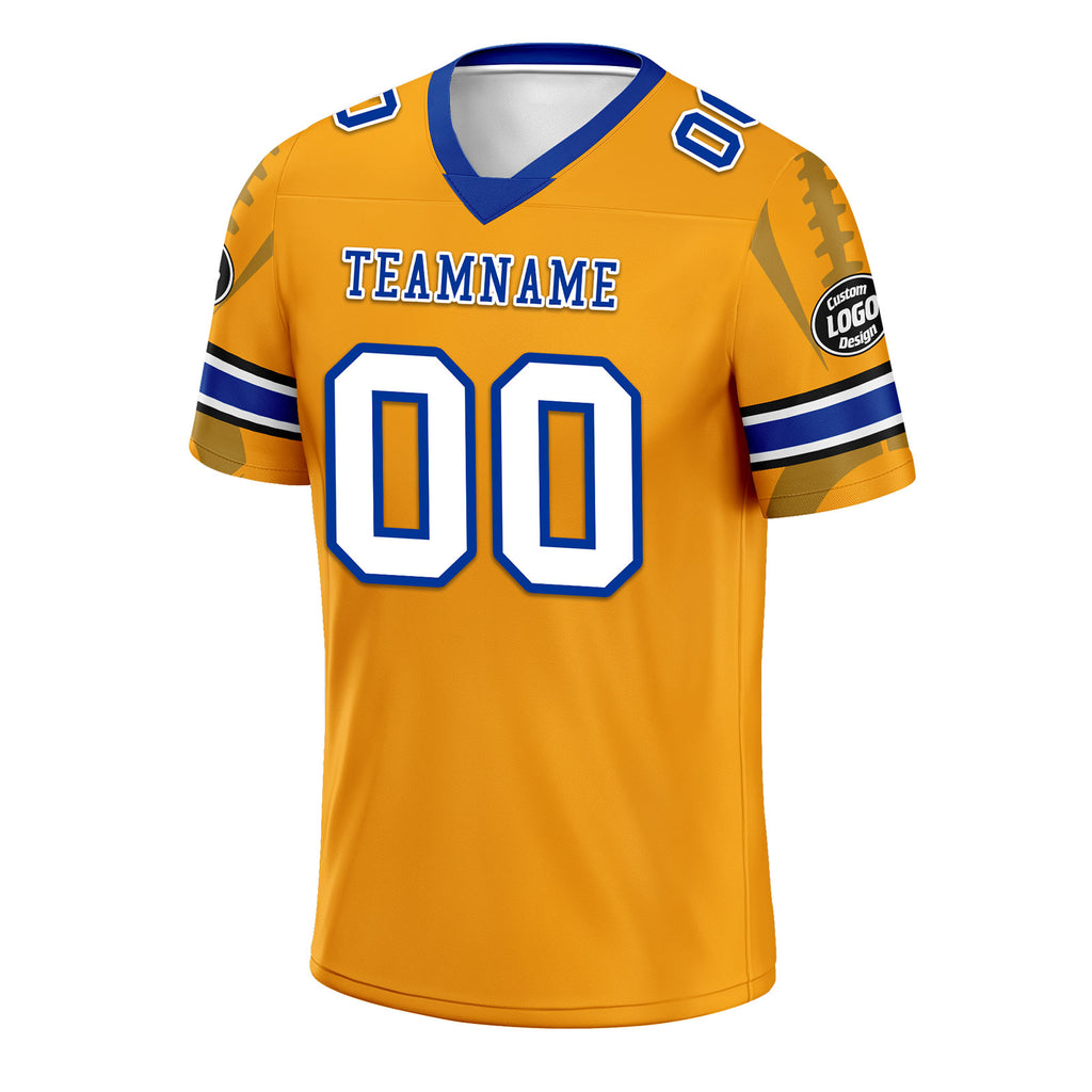 Custom Yellow Los Angeles Personalized Authentic Football Jersey FBJ02-D025033-14