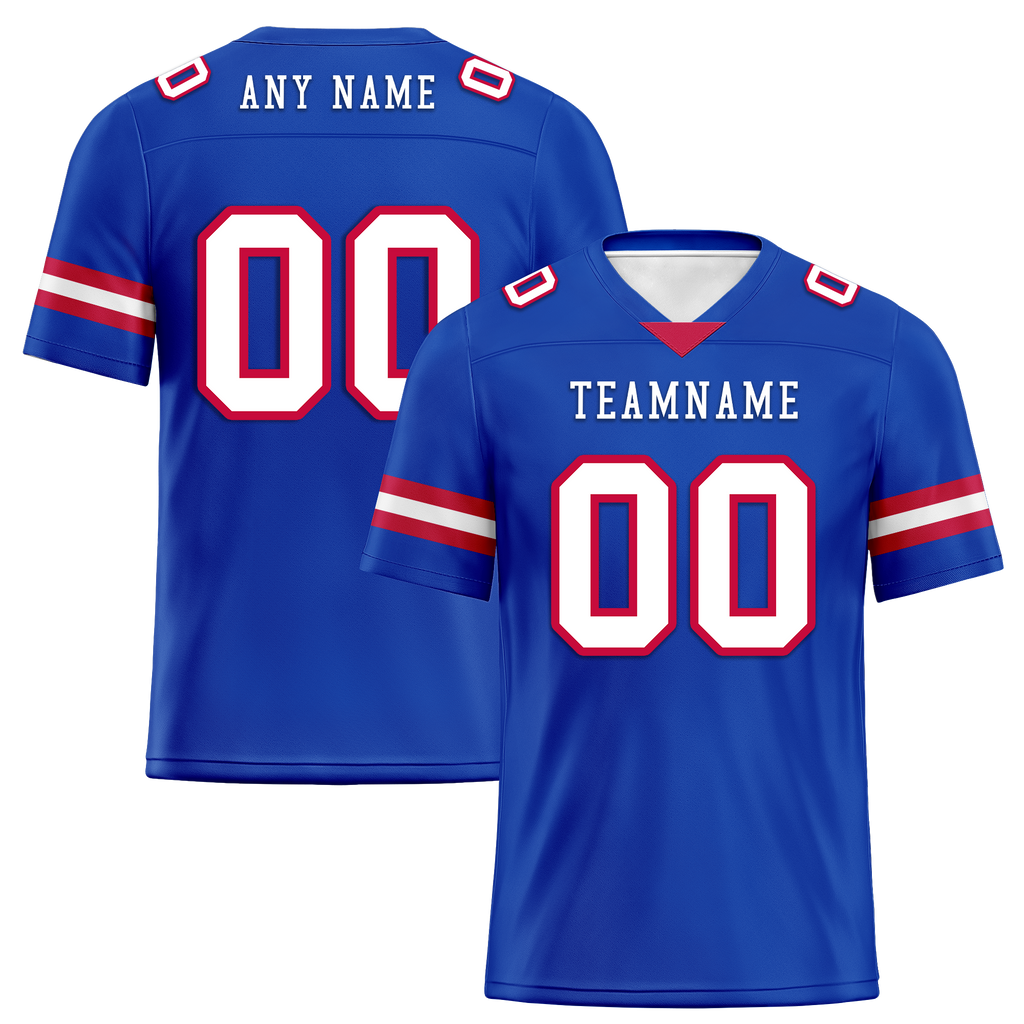 Custom Blue Classic Style Personalized Authentic Football Jersey FBJ02-bd0a70ca