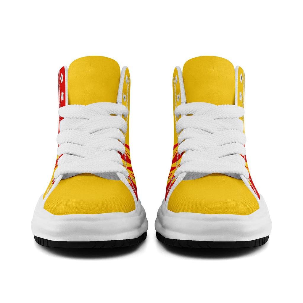 Custom Red Yellow Kansas City Football Jersey and Firesoul Sports Shoes Combo Offer Personalized Combo ZH-D020273-18