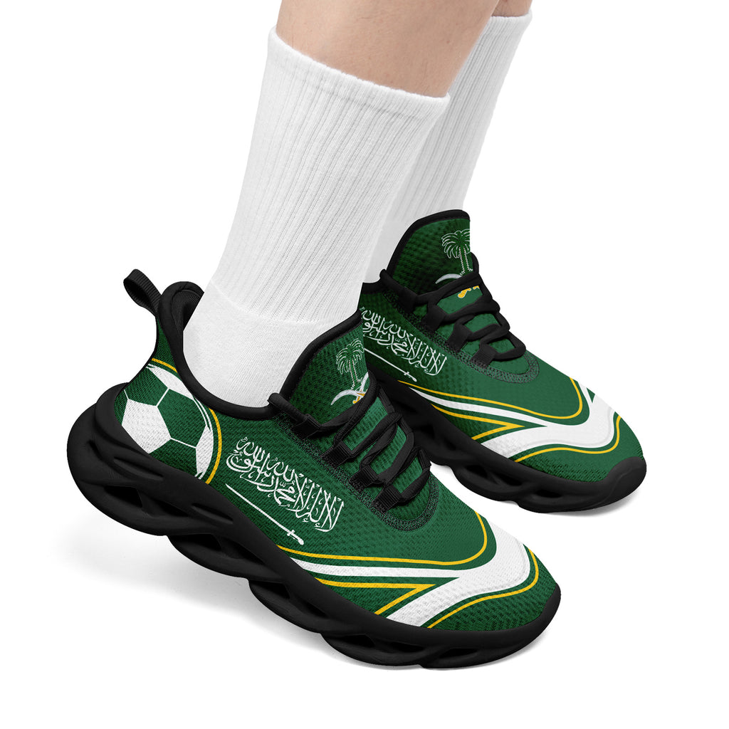 Custom Saudi Arabia 2026 World Cup Sneakers DIY Country Flag Running Shoes Lightweight Sport Shoes Gift for Football Fans Personalized Team Name and Logo FN003-F009078-4