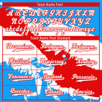 Custom Blue White Fiery Red Puerto Rico Flag Personalized Authentic Baseball Jersey BSBJ01-E06022-4