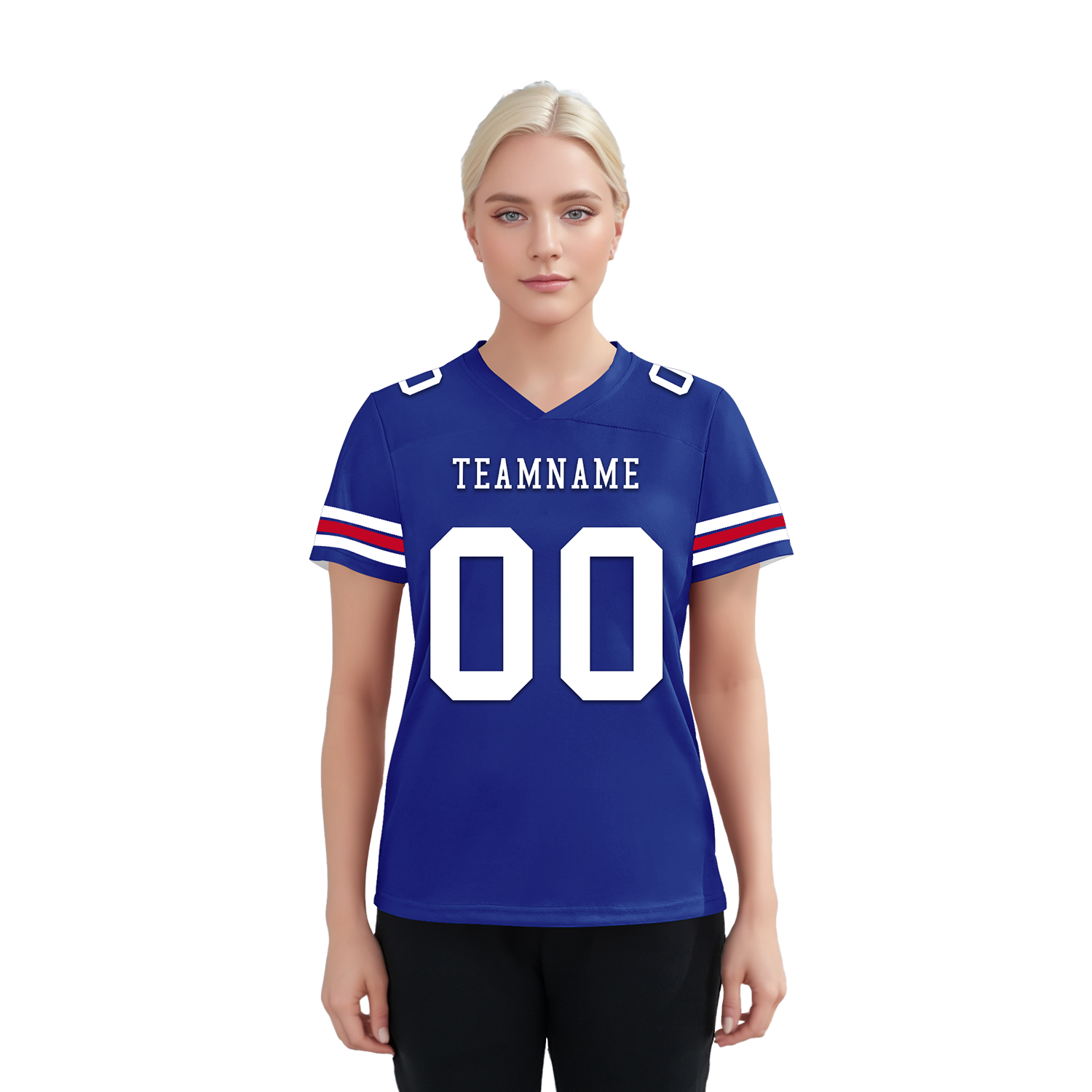 Custom Blue Classic Style Personalized Authentic Football Jersey FBJ02-bd0a70aa