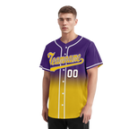 Custom Purple Yellow Fade Fashion Personalized Authentic Baseball Jersey BSBJ01-D0a70cb