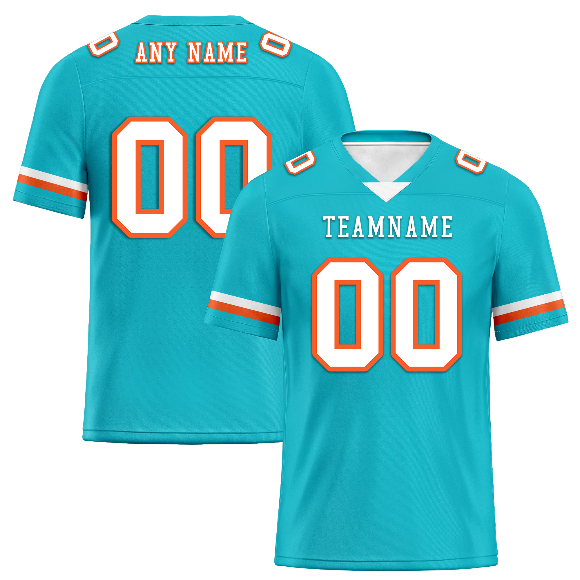 Custom Cyan Classic Style Personalized Authentic Football Jersey FBJ02-bd0a70ba