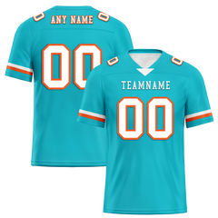 Custom Cyan Classic Style Personalized Authentic Football Jersey FBJ02-bd0a70ba