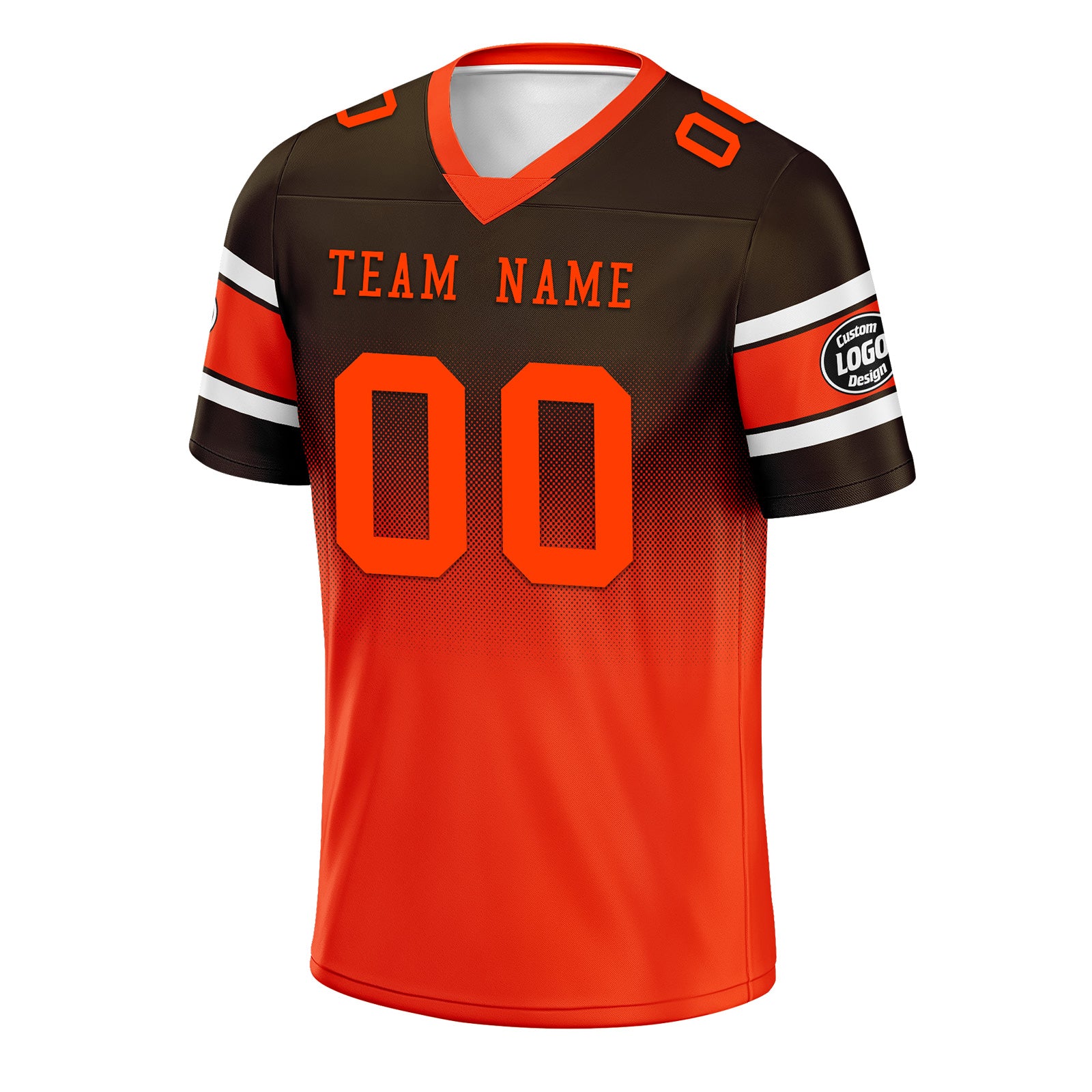 Custom Brown Orange Cleveland Football Jersey and Hat Combo Offer Personalized Combo ZH-D020326-8