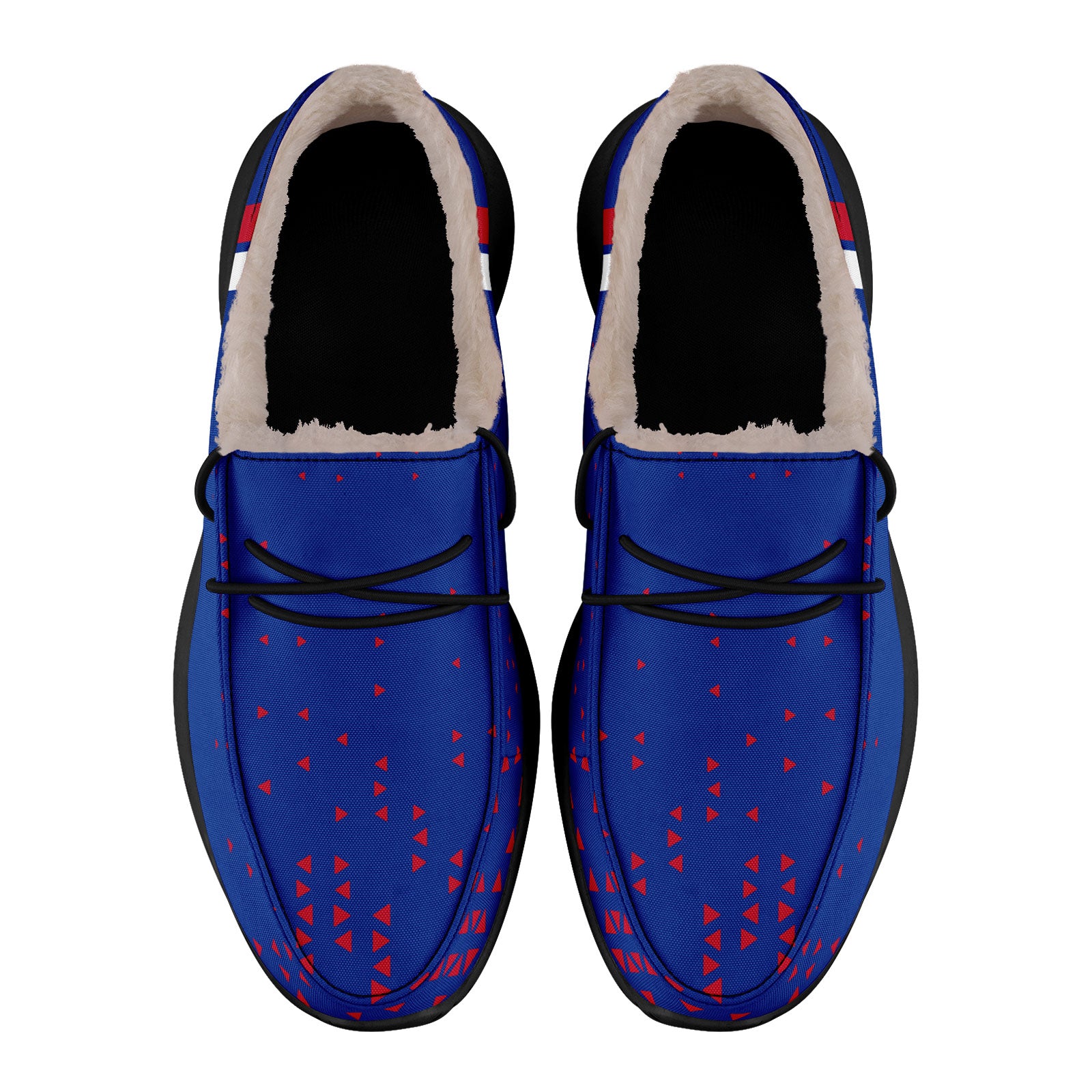 Custom Blue Red Buffalo Shoes Personalized Sneaker FN042-D020279-4