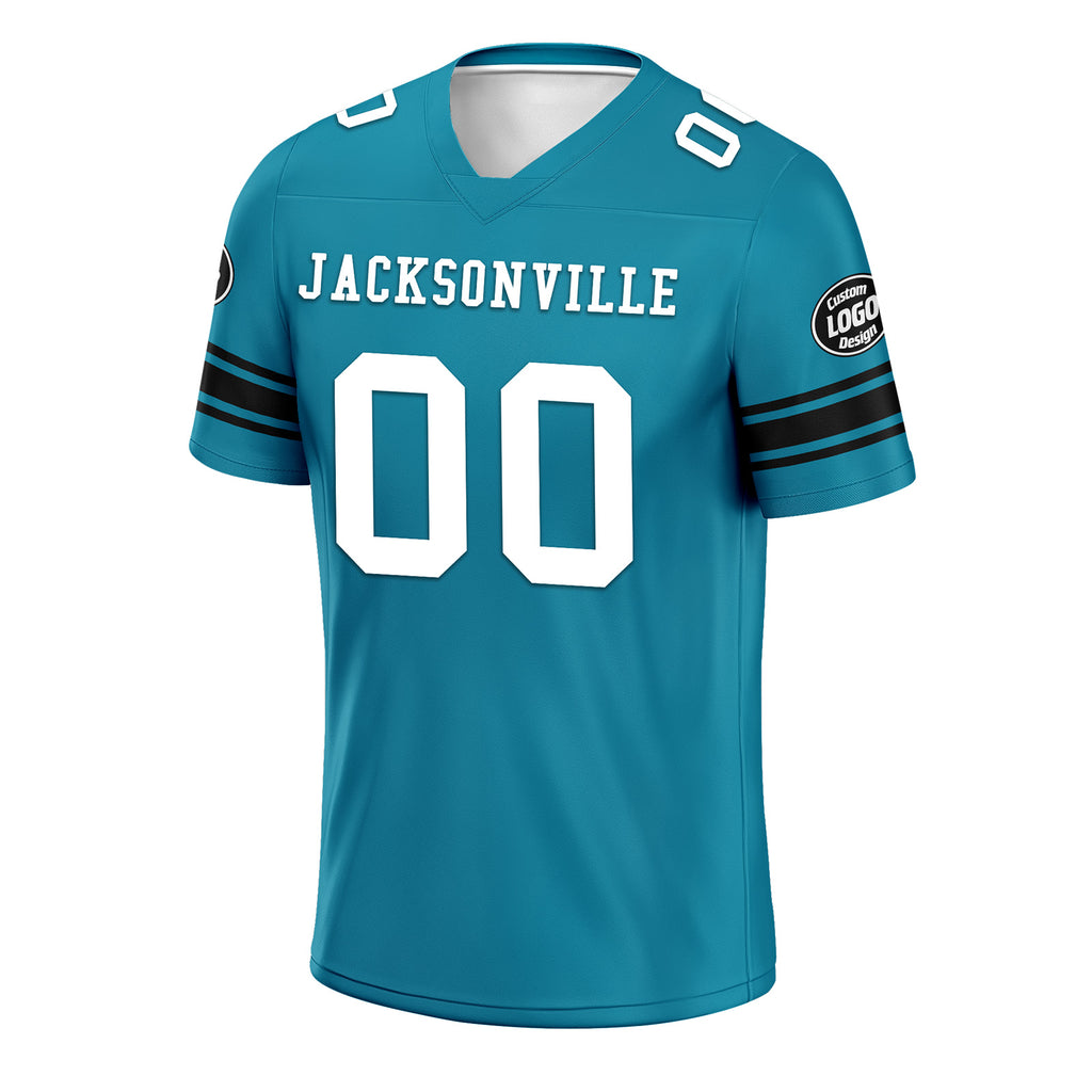 Custom Green Jacksonville Personalized Authentic Football Jersey FBJ02-D020256-25