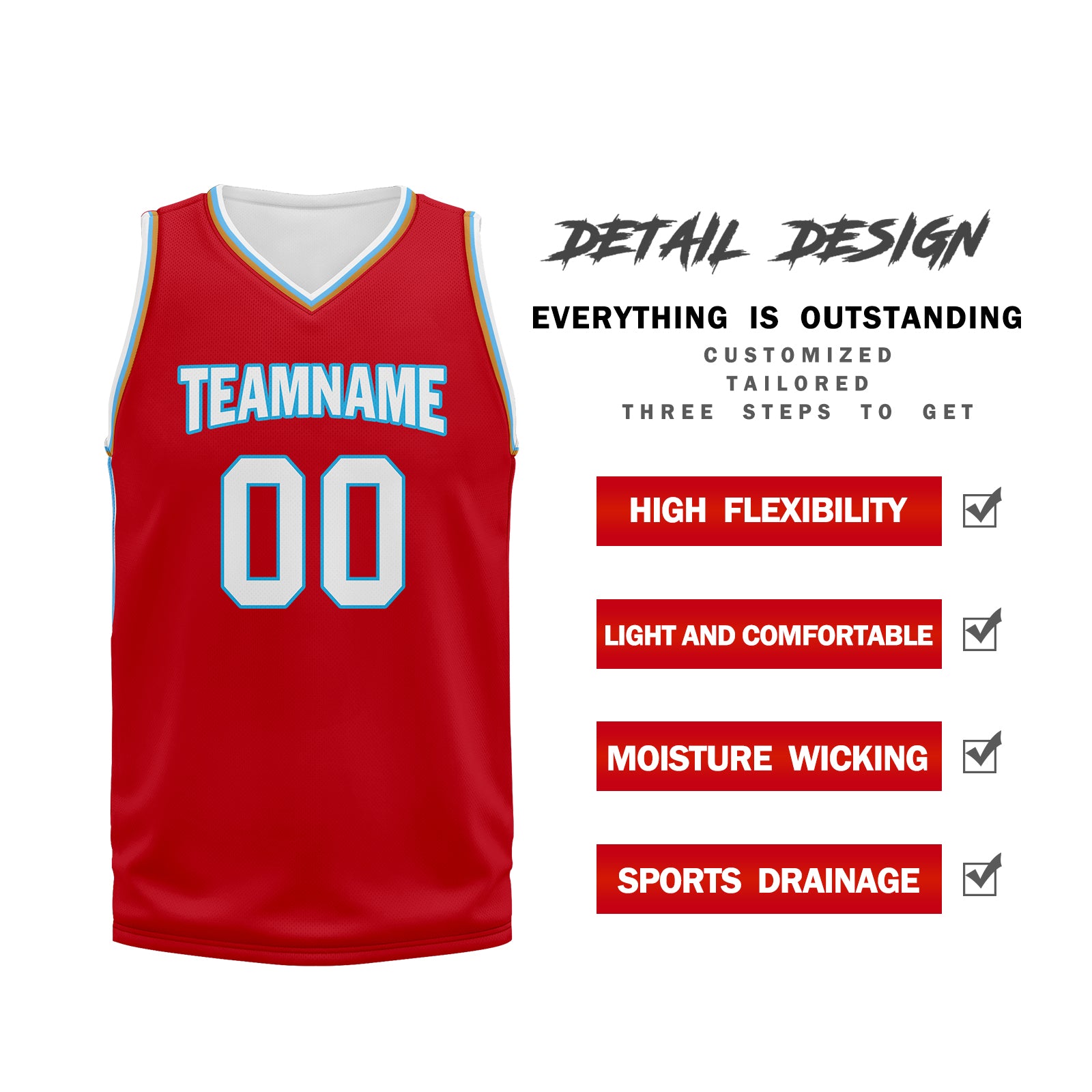 Custom Red White Blue City Edition Personalized Sports Uniform Authentic Basketball Jersey BBJ01-D06101-15