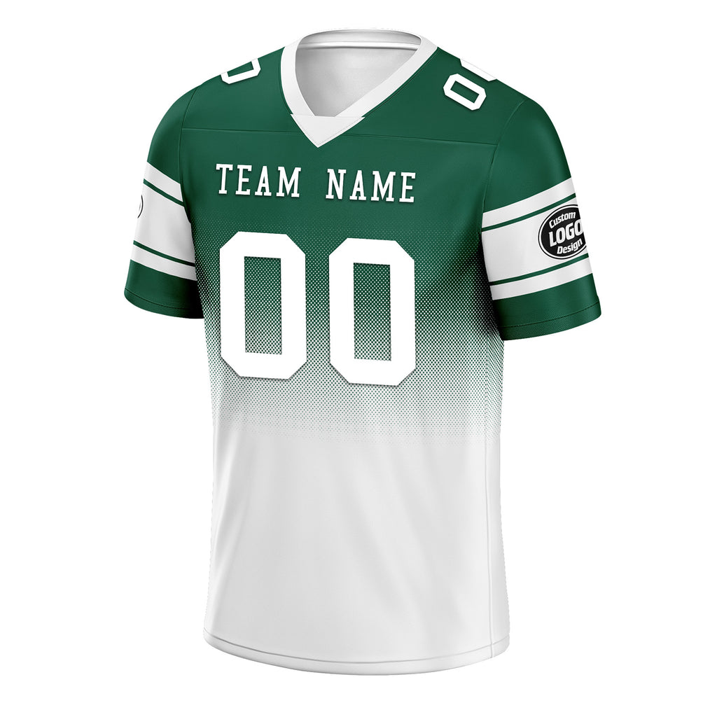 Custom Green White New York Personalized Authentic Football Jersey FBJ02-D020249-28
