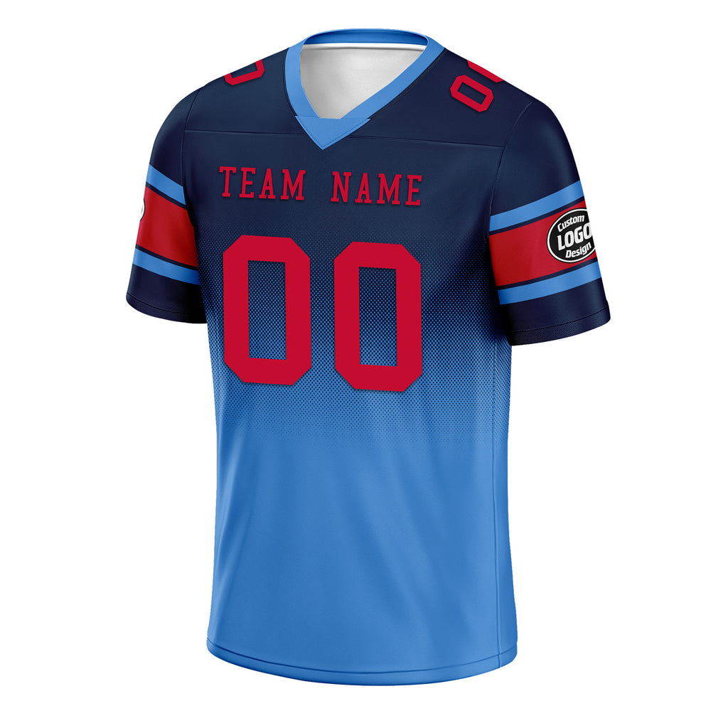 Custom Blue Tennessee Personalized Authentic Football Jersey FBJ02-D020249-32