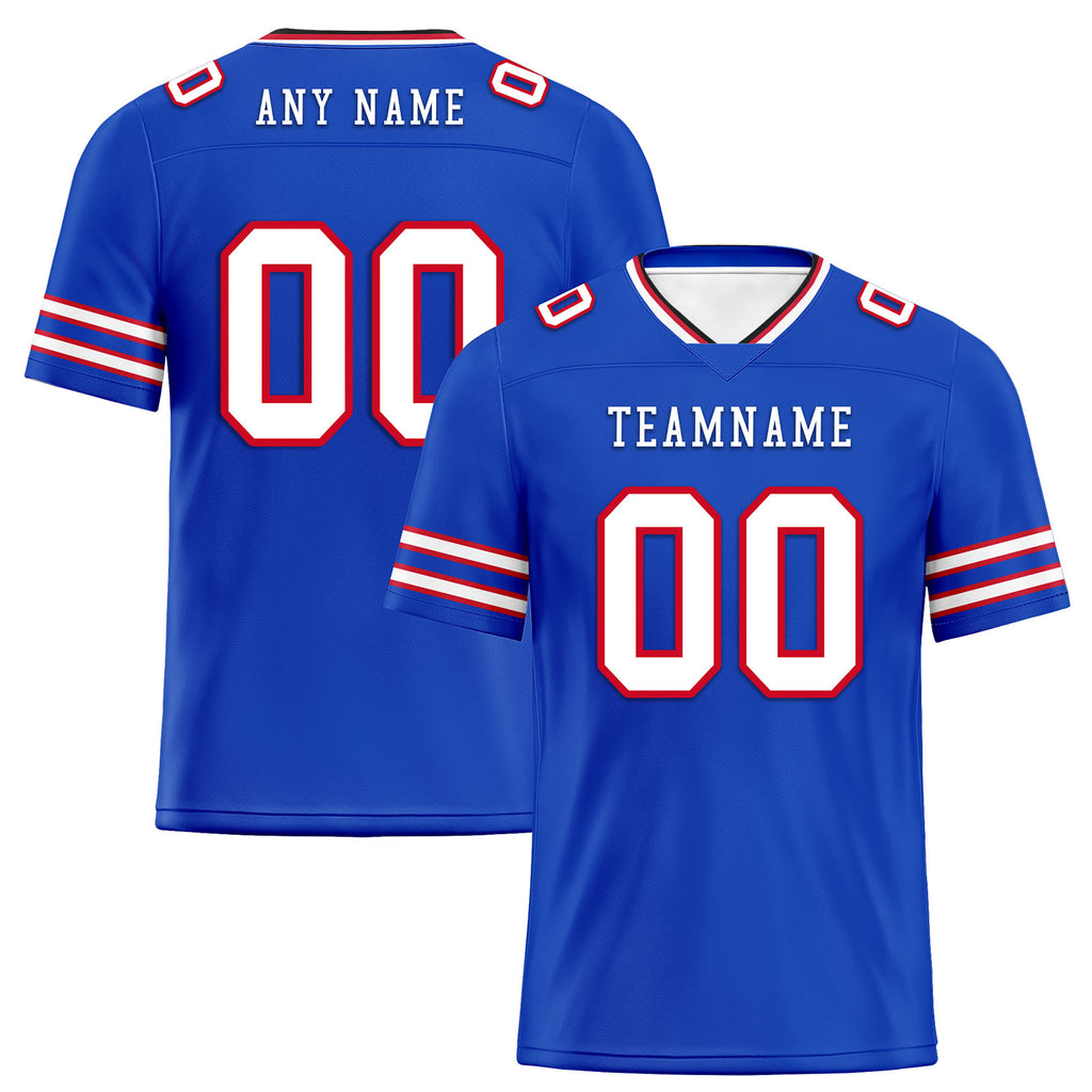 Custom Dark Blue Buffalo Personalized Authentic Football Jersey FBJ02-E0601-4