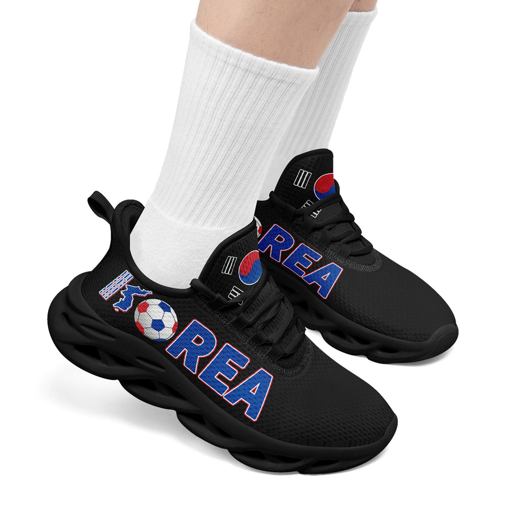 Custom South Korea 2026 World Cup Sneakers DIY Country Flag Running Shoes Lightweight Sport Shoes Gift for Football Fans Personalized Team Name and Logo FN003-F009054-2