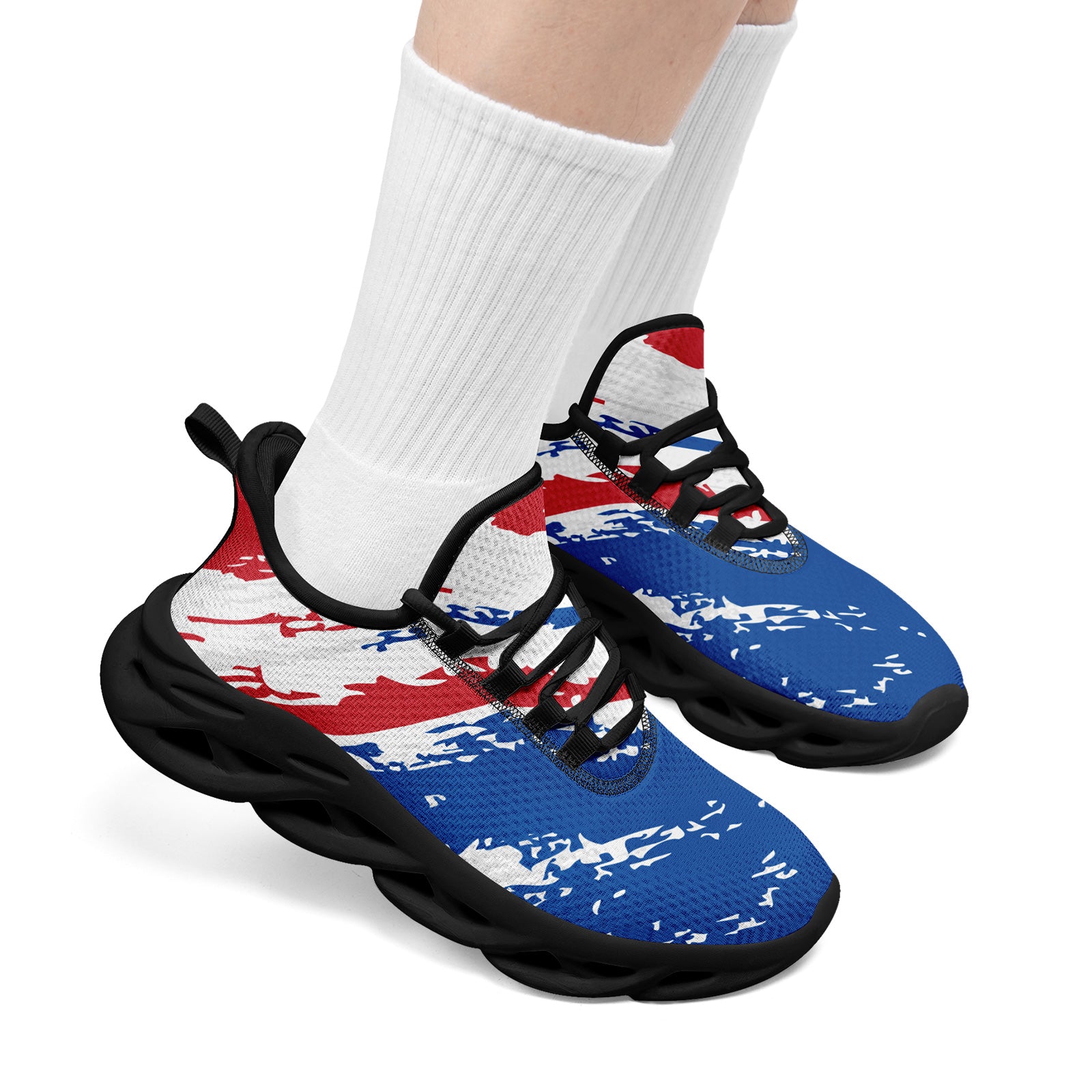 Custom South Korea 2026 World Cup Sneakers DIY Country Flag Running Shoes Lightweight Sport Shoes Gift for Football Fans Personalized Team Name and Logo FN003-F009130-2