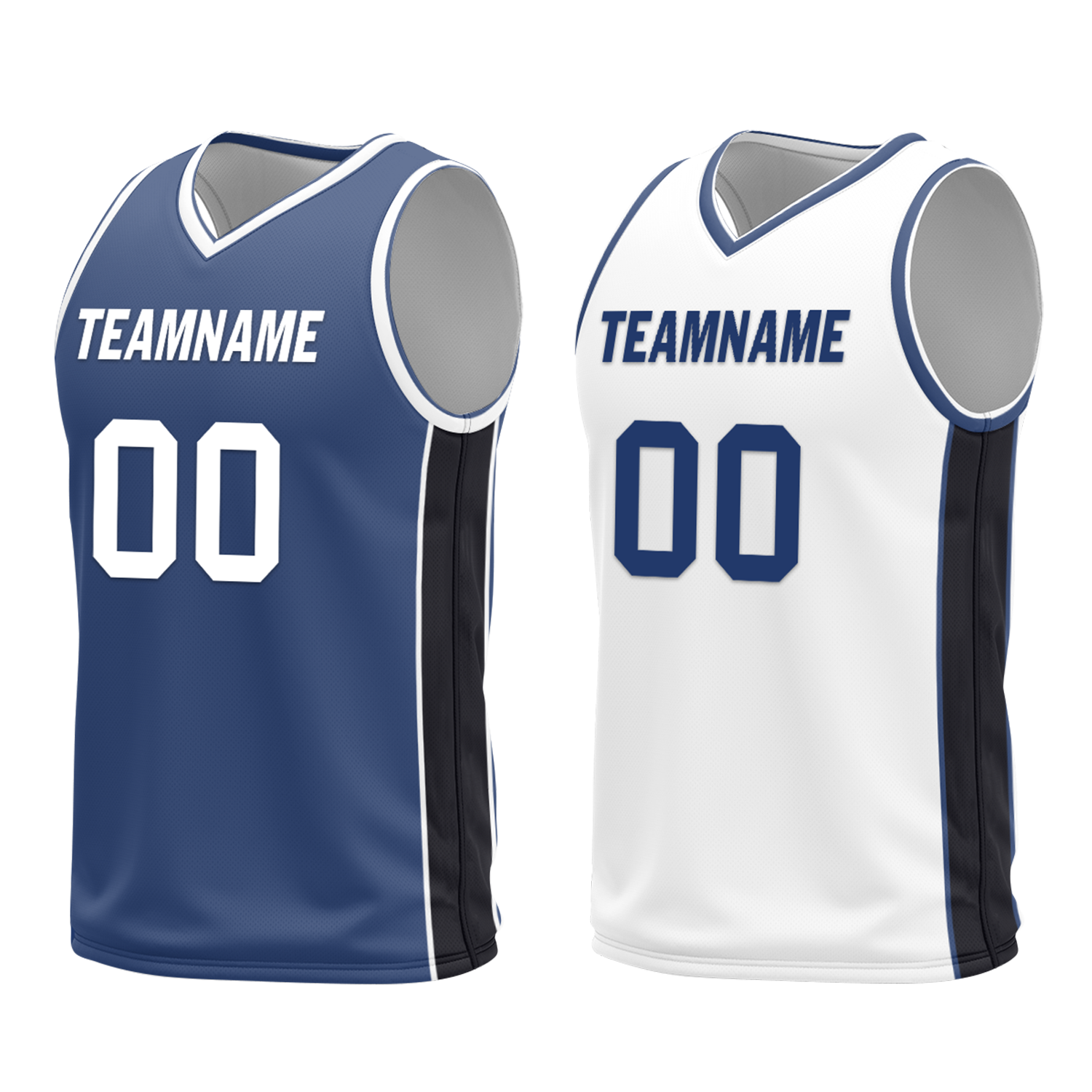 Custom Blue White Classic Style Reversible Basketball Uniform Personalized Ordinary BBJR-D017053