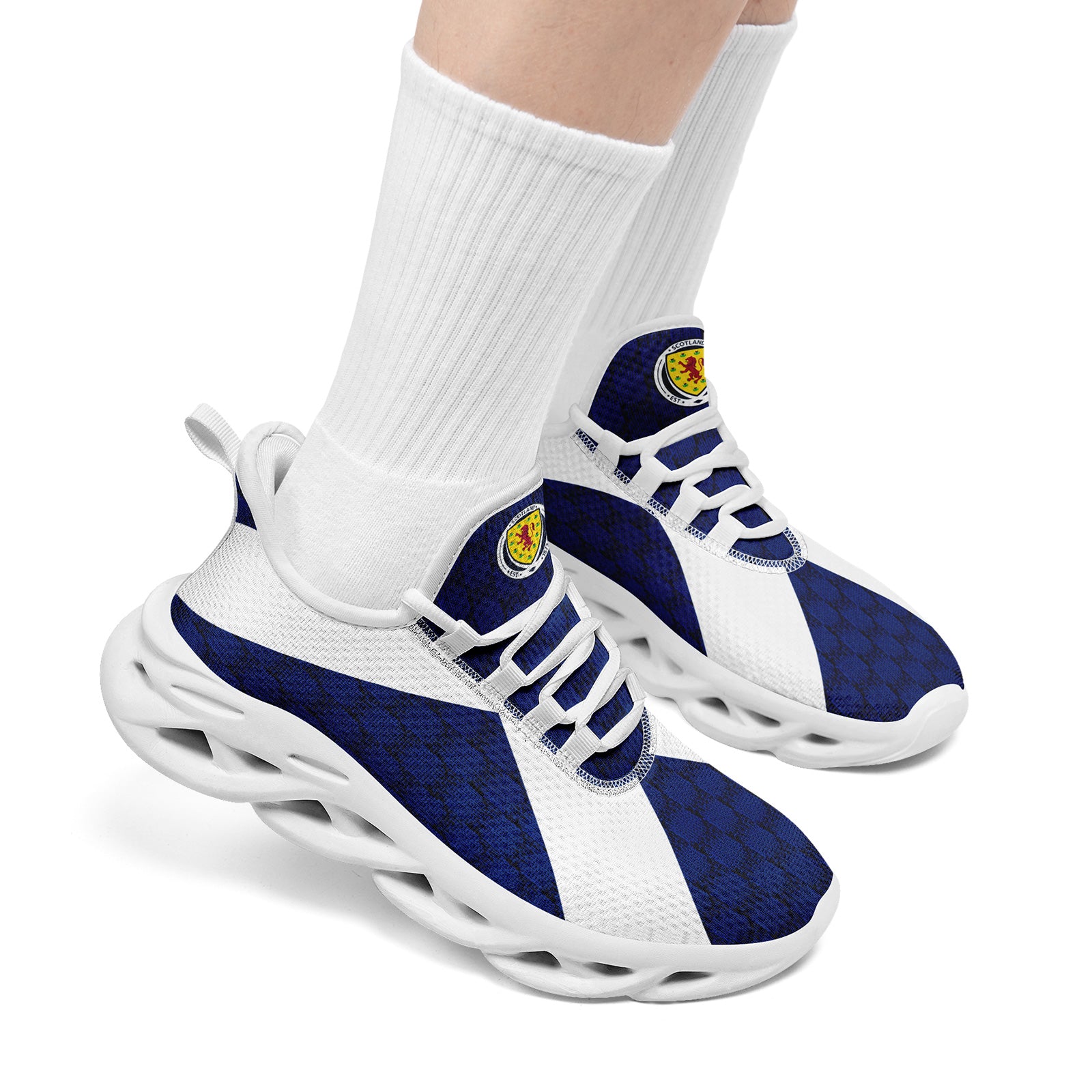 Custom Scotland 2026 World Cup Sneakers DIY Country Flag Running Shoes Lightweight Sport Shoes Gift for Football Fans Personalized Team Name and Logo FN003-F020027-1