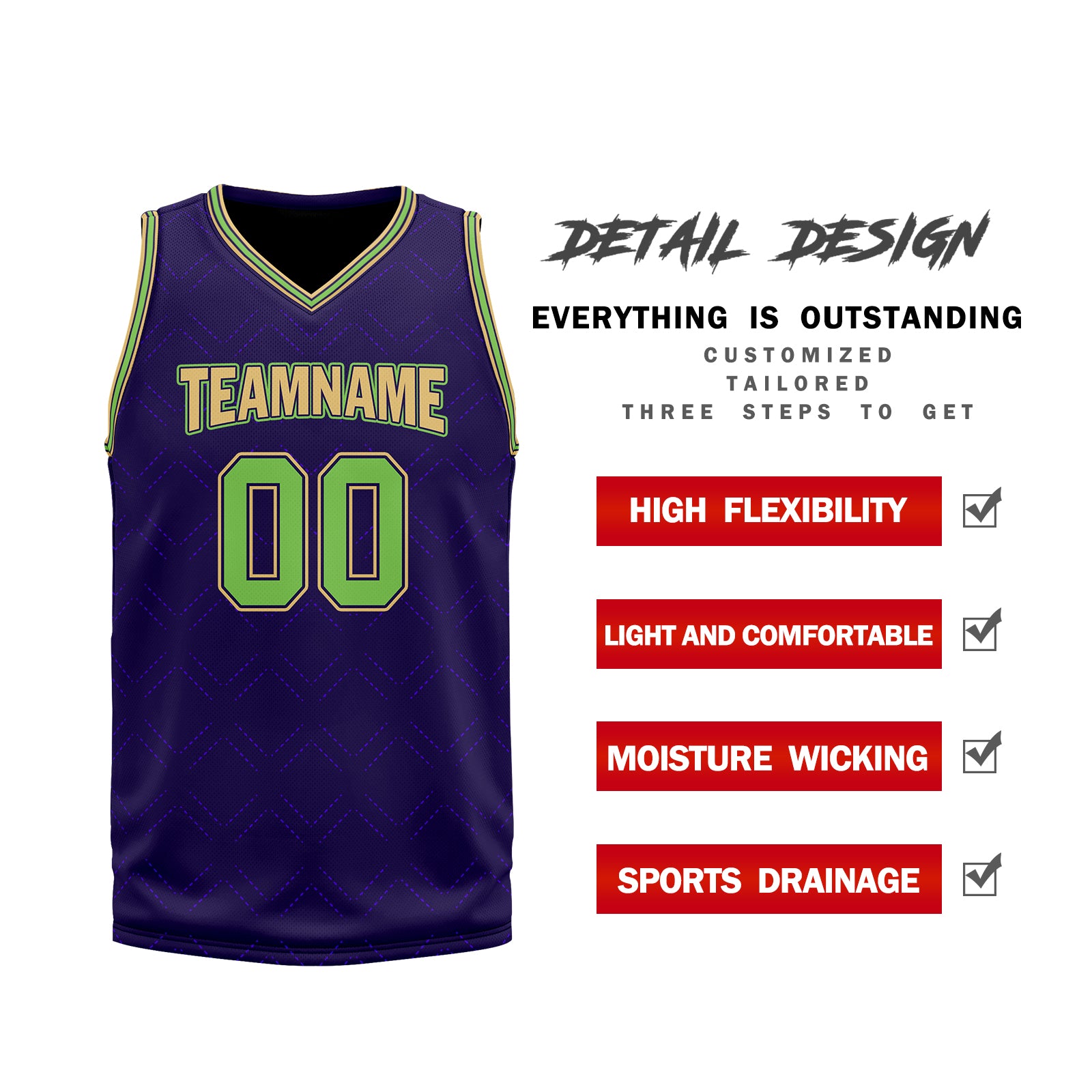 Custom Purple Green Gold City Edition Personalized Sports Uniform Authentic Basketball Jersey BBJ01-D06101-19