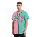 Custom Pink Cyan Gradient Fashion Personalized Authentic Baseball Jersey BSBJ01-D0a708b
