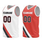 Custom White Red Classic Style Reversible Basketball Uniform Personalized Ordinary BBJR-D017037