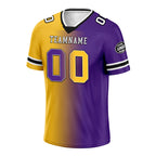 Custom Purple Yellow Minnesota Personalized Authentic Football Jersey FBJ02-D028017-9