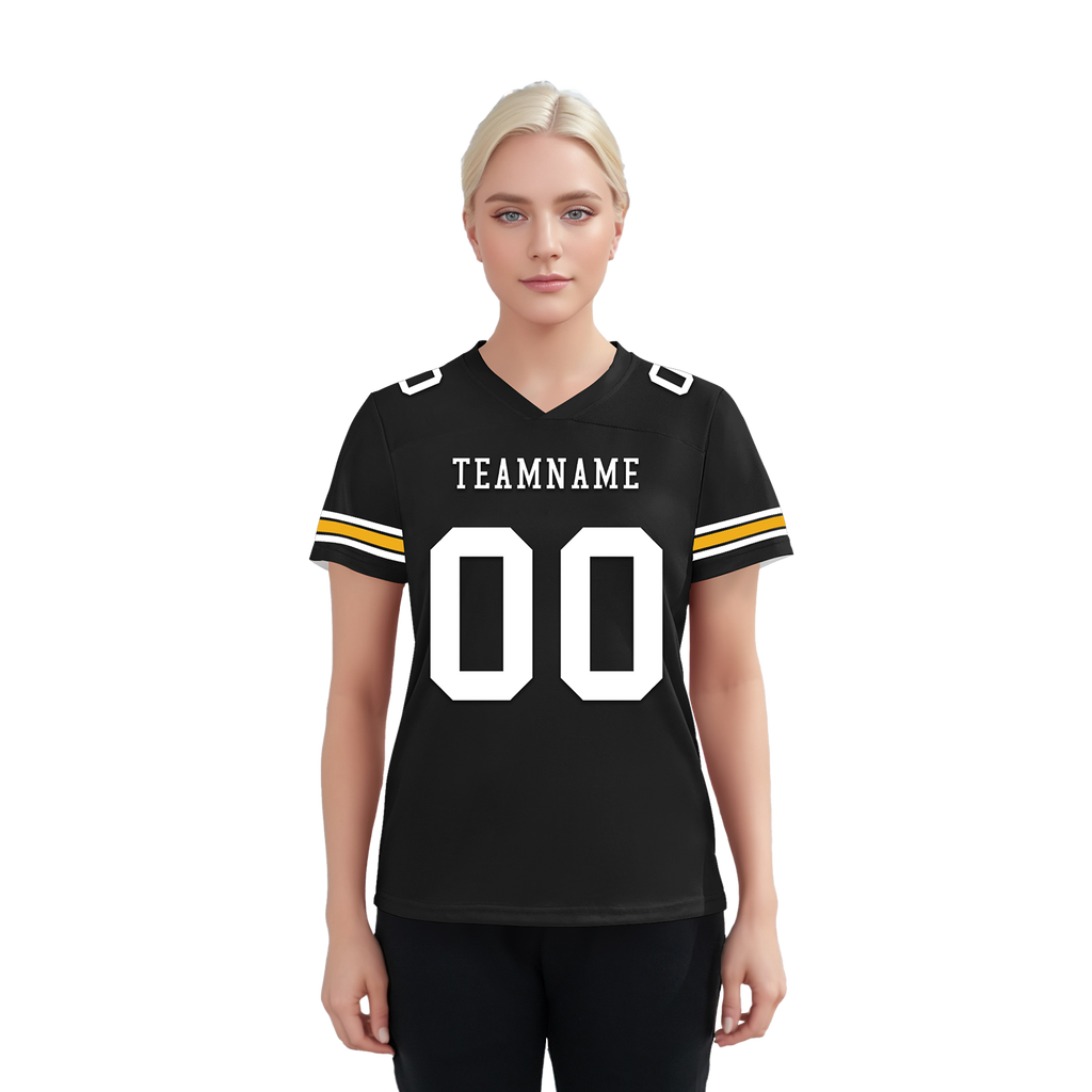 Custom Black Classic Style Personalized Authentic Football Jersey FBJ02-bd0a70a8
