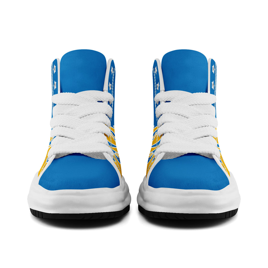 Custom Blue Yellow Los Angeles Football Jersey and Firesoul Sports Shoes Combo Offer Personalized Combo ZH-D020273-22