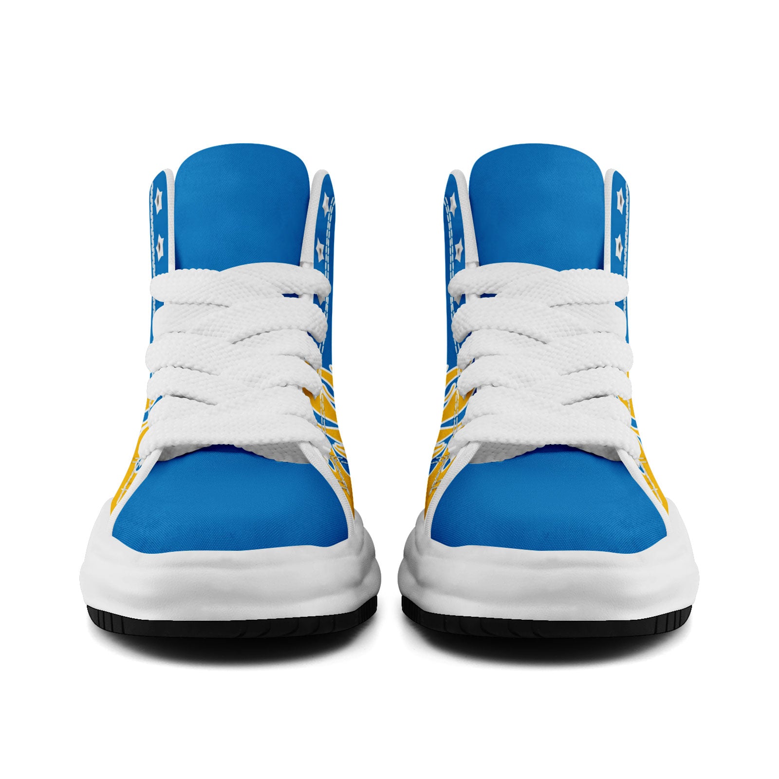 Custom Blue Yellow Los Angeles Football Jersey and Firesoul Sports Shoes Combo Offer Personalized Combo ZH-D020273-22