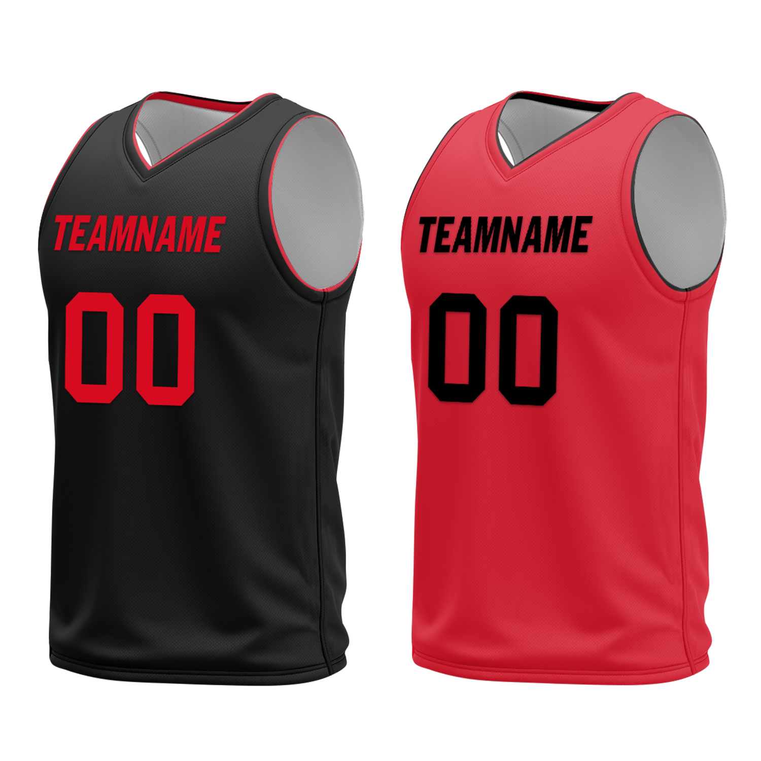 Custom Black Red Classic Style Reversible Basketball Uniform Personalized Ordinary BBJR-D017018