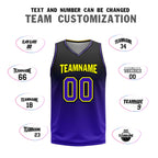 Custom Black Purple Los Angeles City Edition Personalized Reversible Basketball Set Sports Basketball Jersey BBJ01R-D0610-14