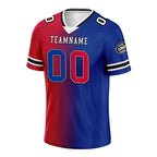 Custom Blue Red New York Personalized Authentic Football Jersey FBJ02-D028017-18