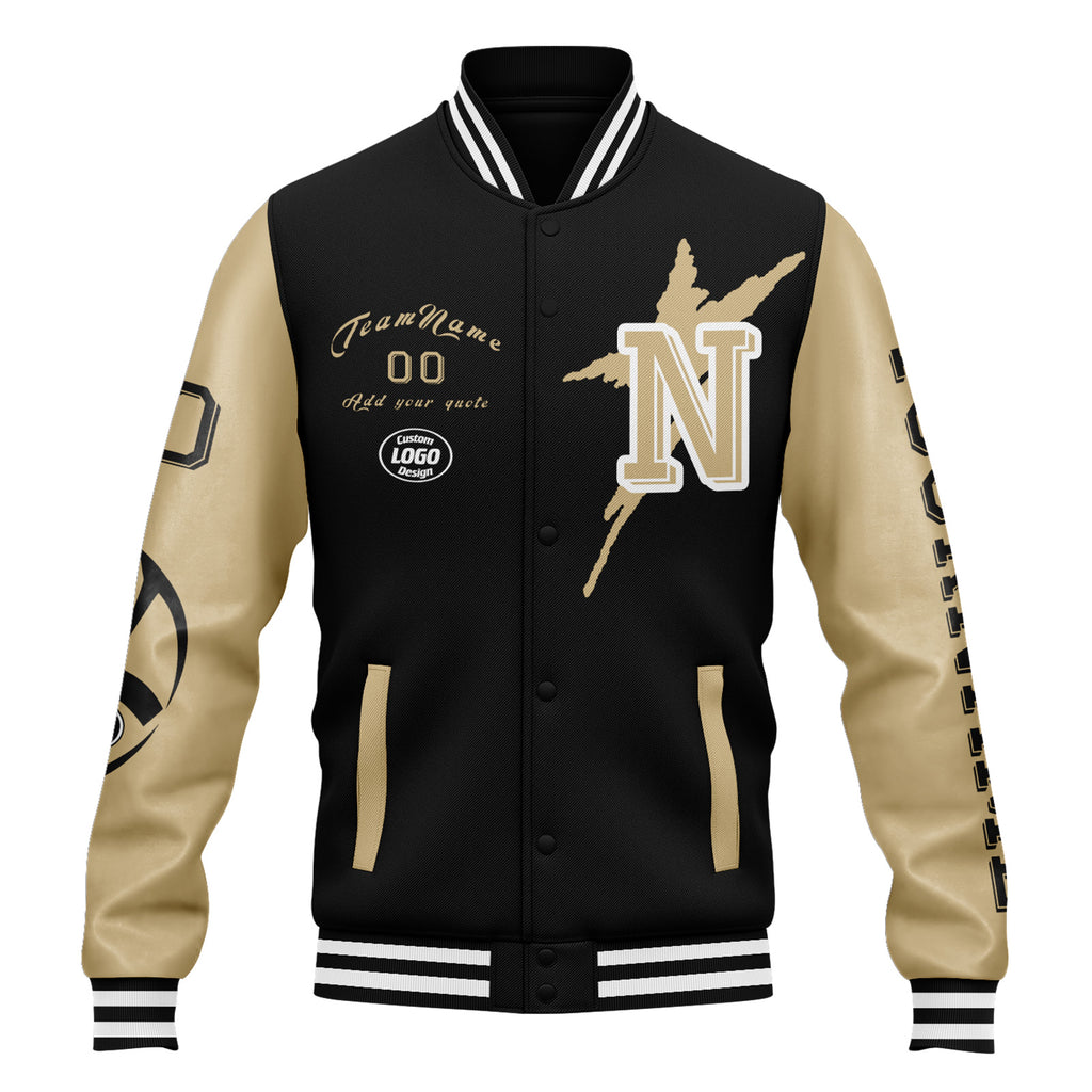 Custom Black Gold New Orleans Jacket and Sports Shoes Combo Offer Personalized Combo ZH-D020294-19